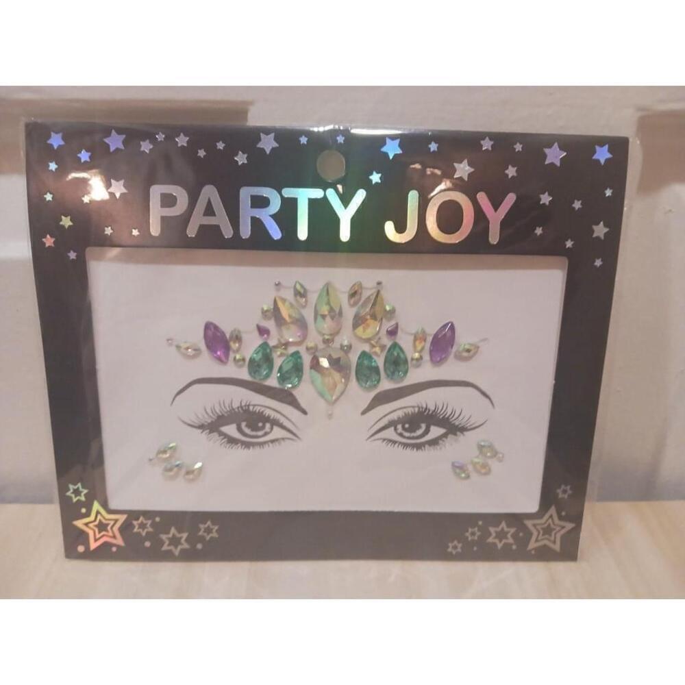 Party Joy Multicolored Face Jewels